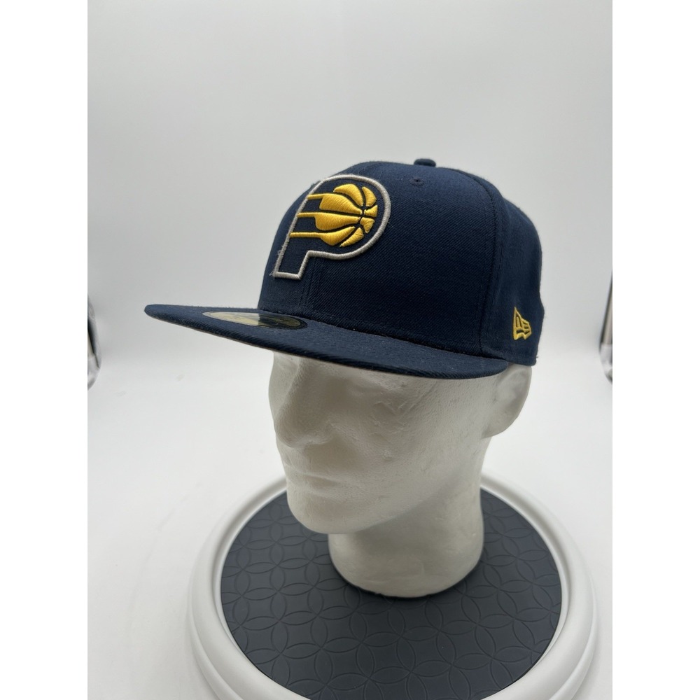 New Era 59FIFTY Indiana Pacers Fitted Hat Cap Navy NBA Size 7 1/2